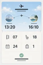 A boarding pass screenshot