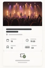 A concert ticket screenshot
